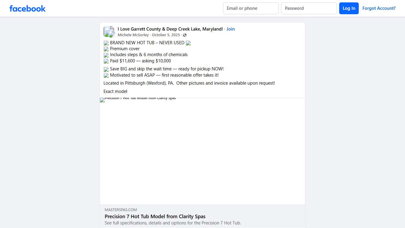 I Love Garrett County & Deep Creek Lake, Maryland! 🔥 BRAND NEW HOT TUB – NEVER USED 🔥 Facebook